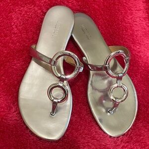 Michael Kors Metallic Silver Sandals